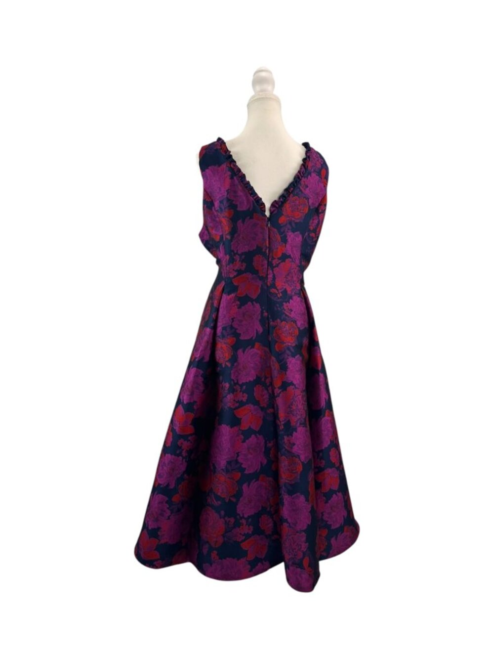 ADRIANNA PAPELL Floral Fit & Flare Cocktail Dress – Size 14 - Picture 3 of 3